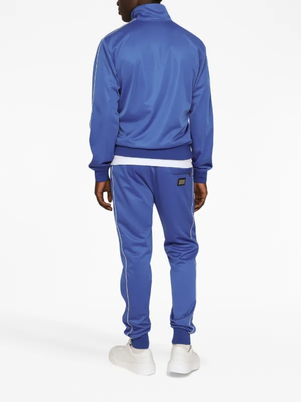 Dolce & Gabbana logo-plaque zip-up Jacket | Blue | FARFETCH Dolce & Gabbana logo-plaque zip-up Jacket | Blue | FARFETCH