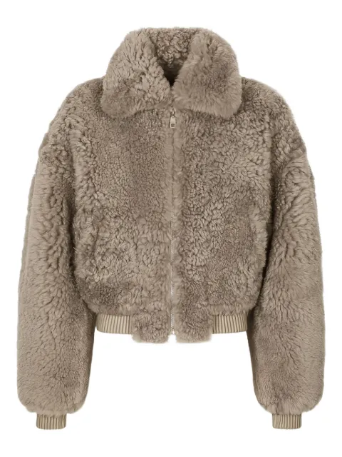 Dolce & Gabbana shearling zip-up jacket