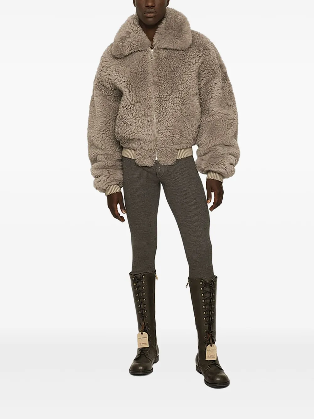 Dolce & Gabbana shearling zip-up jacket | Bomber Jackets | Image 2
