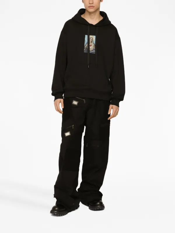 【Dolce & Gabbana】スウェットパーカ フロック グラフィティ Dolce & Gabbana】スウェットパーカ フロック グラフィティ