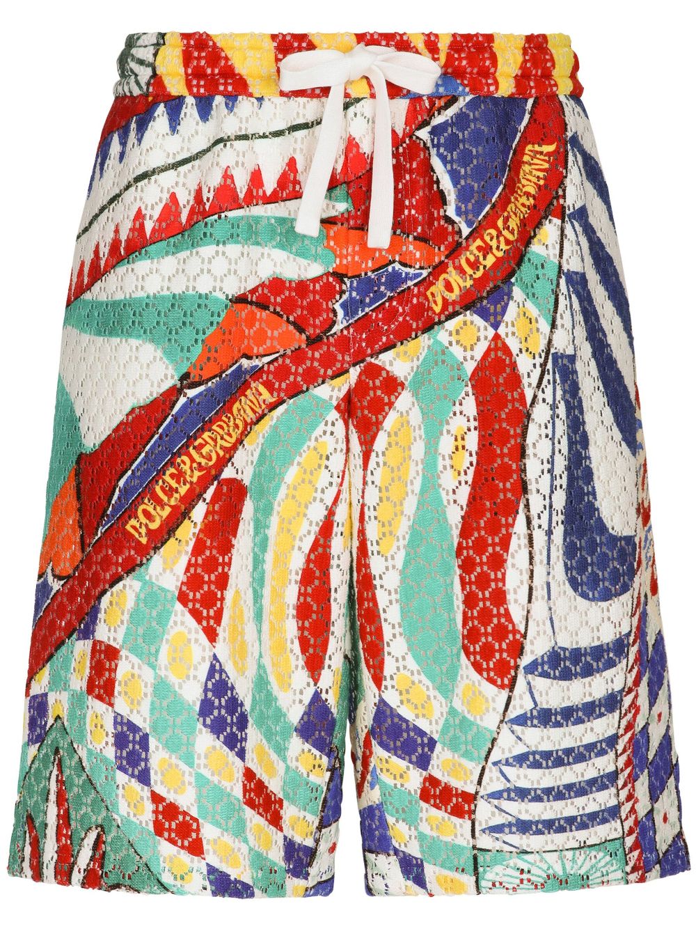 Dolce & Gabbana carreto-print bermuda shorts - Blue