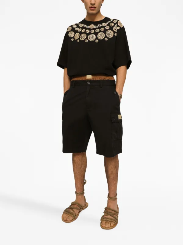 Dolce & Gabbana logo-plaque Cargo Shorts | Black | FARFETCH