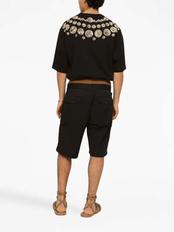 Dolce & Gabbana logo-plaque Cargo Shorts | Black | FARFETCH AO