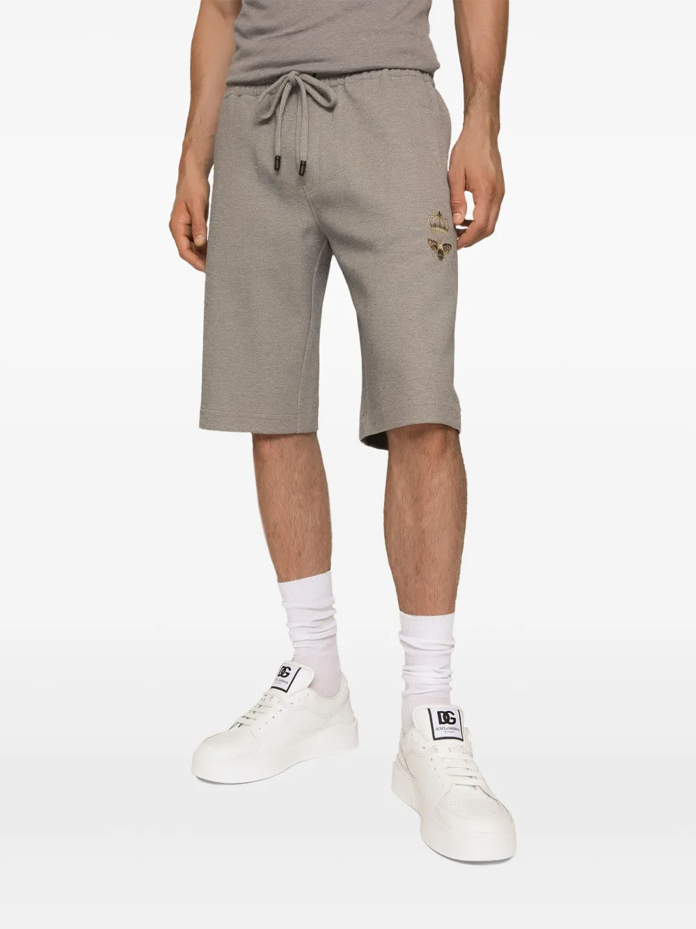 Dolce & Gabbana Shorts van katoenblend Grijs