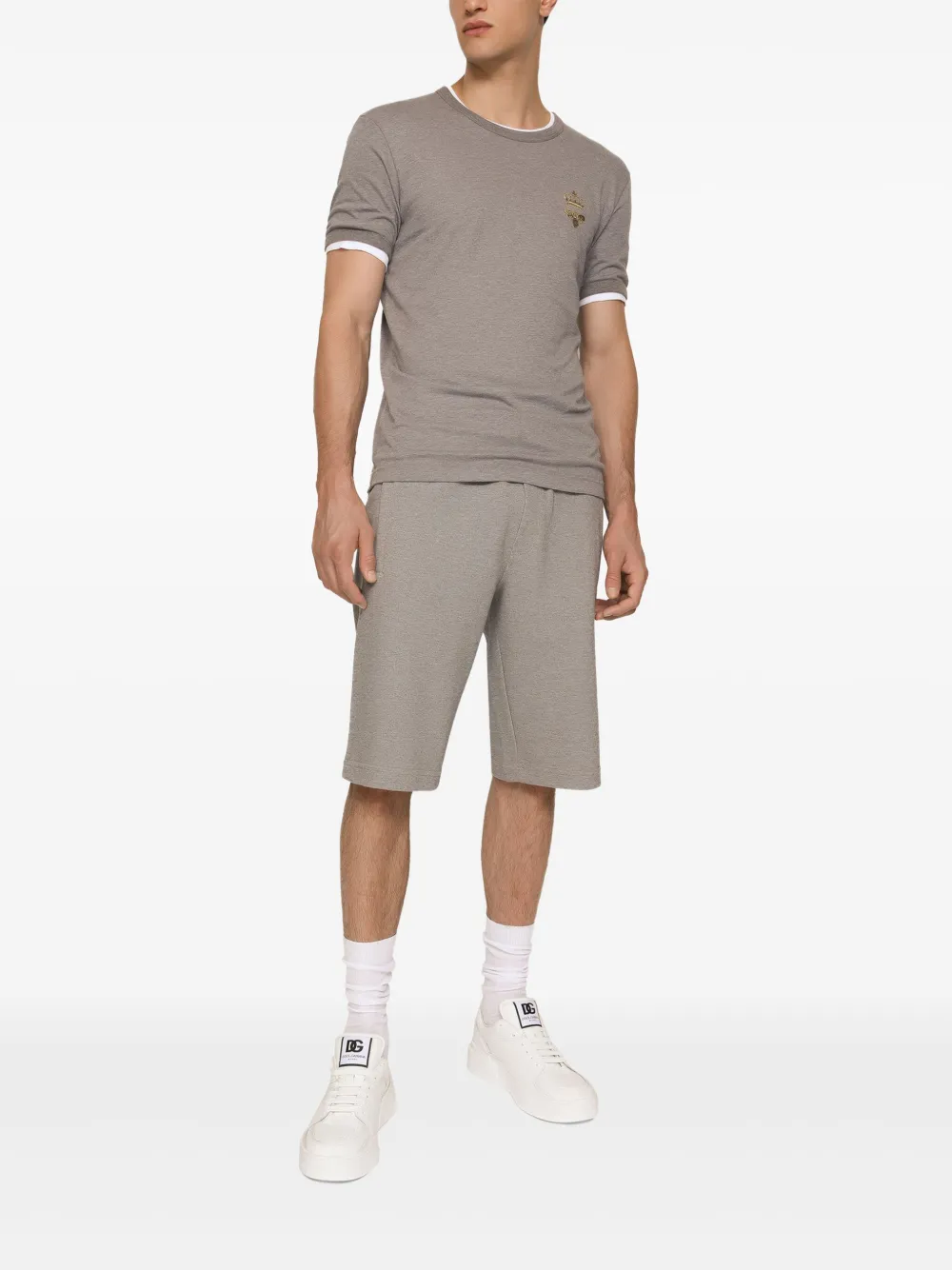 Dolce & Gabbana Shorts van katoenblend Grijs