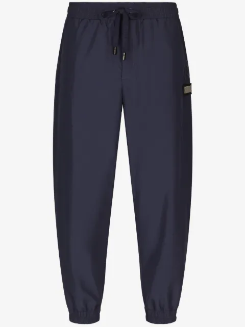 Dolce & Gabbana pants con placa del logo y cordones en la pretina