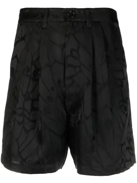 ANINE BING bermudas de seda con estampado floral