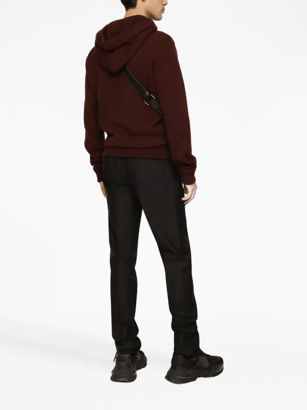 DOLCE&GABBANA プレート付きウールパーカー DOLCE&GABBANA ドルガバ メタリックDGロゴ スウェット パーカー
