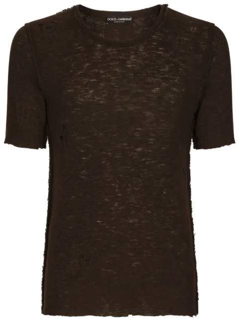 Dolce & Gabbana playera con acabado envejecido