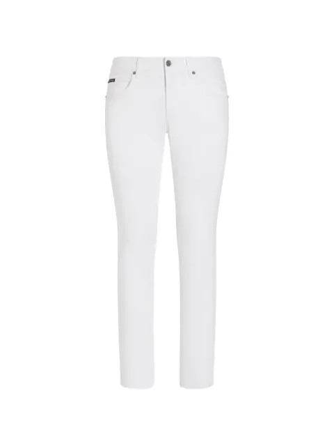 Dolce & Gabbana logo-plaque slim-fit jeans