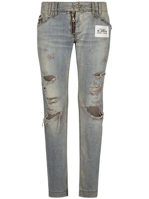 Dolce & Gabbana Ripped slim-fit Jeans - Farfetch