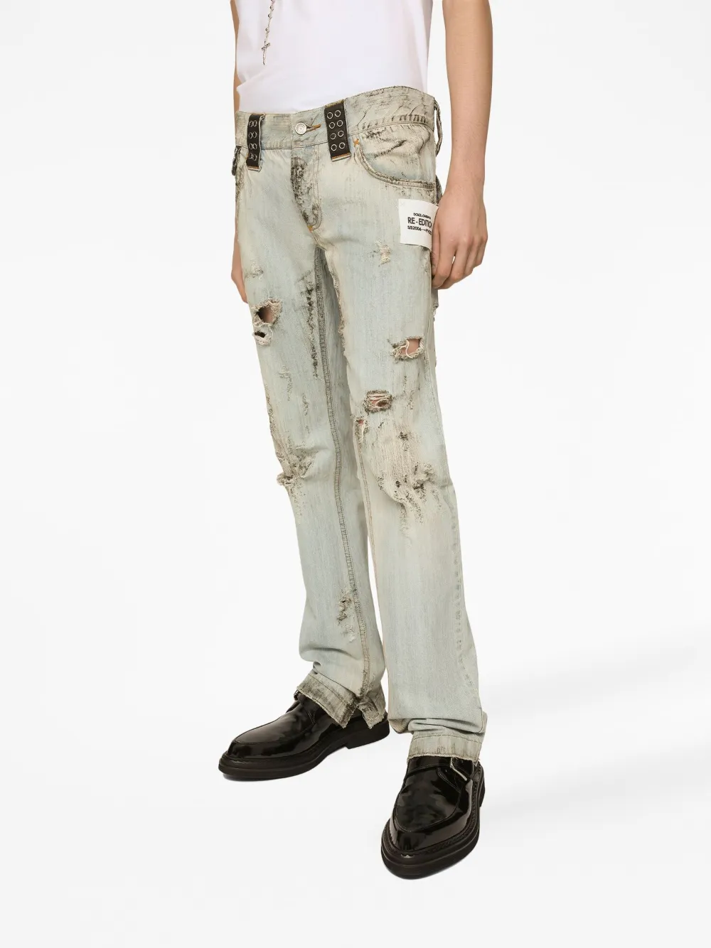 Dolce & Gabbana Distressed slim-fit Jeans - Farfetch