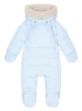 Dolce & Gabbana Kids logo-print hooded padded snowsuit - Blue