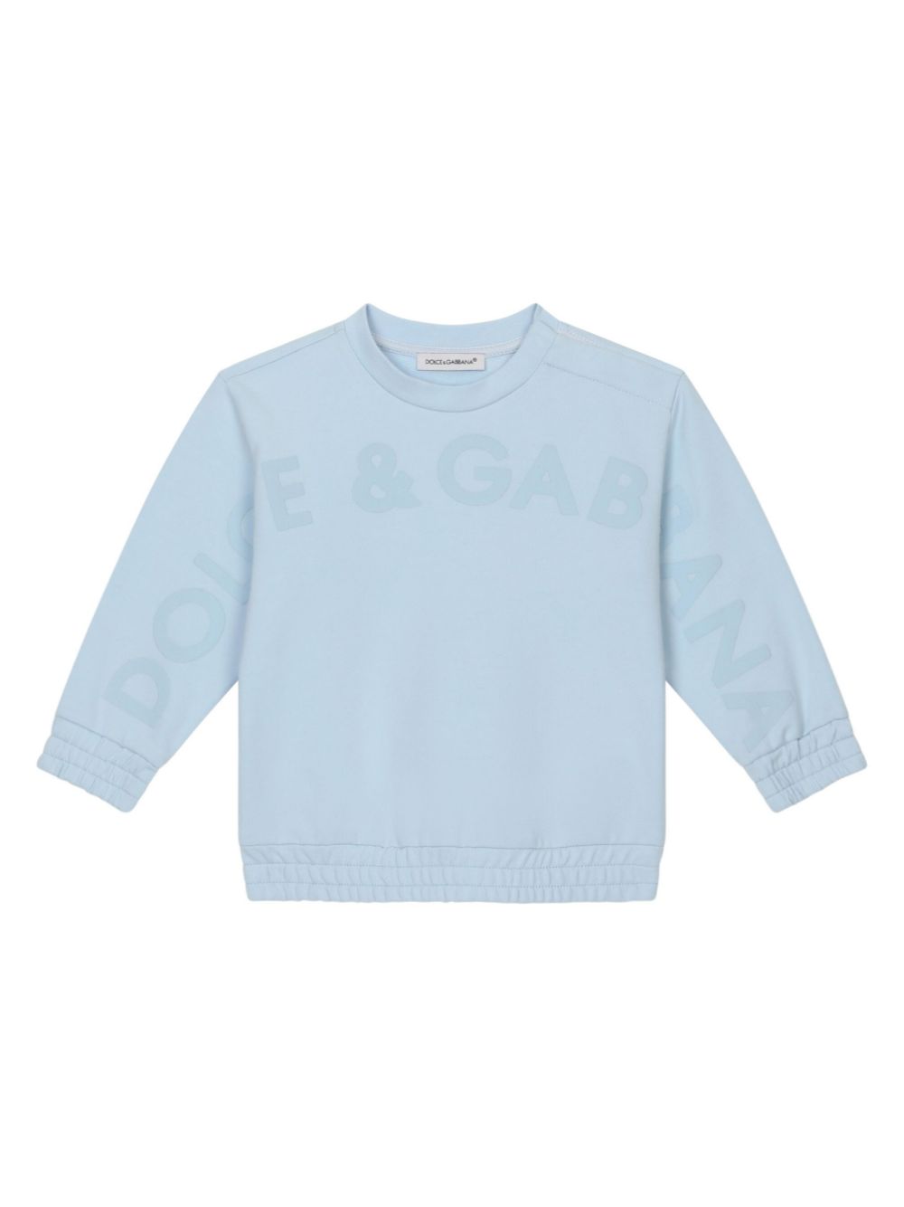 Dolce & Gabbana Kids logo-embossed jersey sweatshirt - Blue