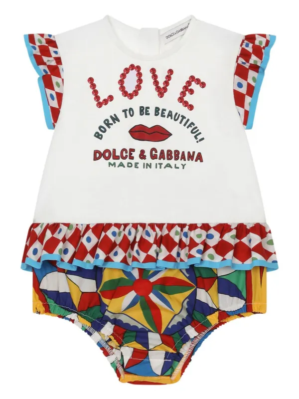 Dolce Gabbana Kids Carretto Print Ruffled Shorties White FARFETCH CA