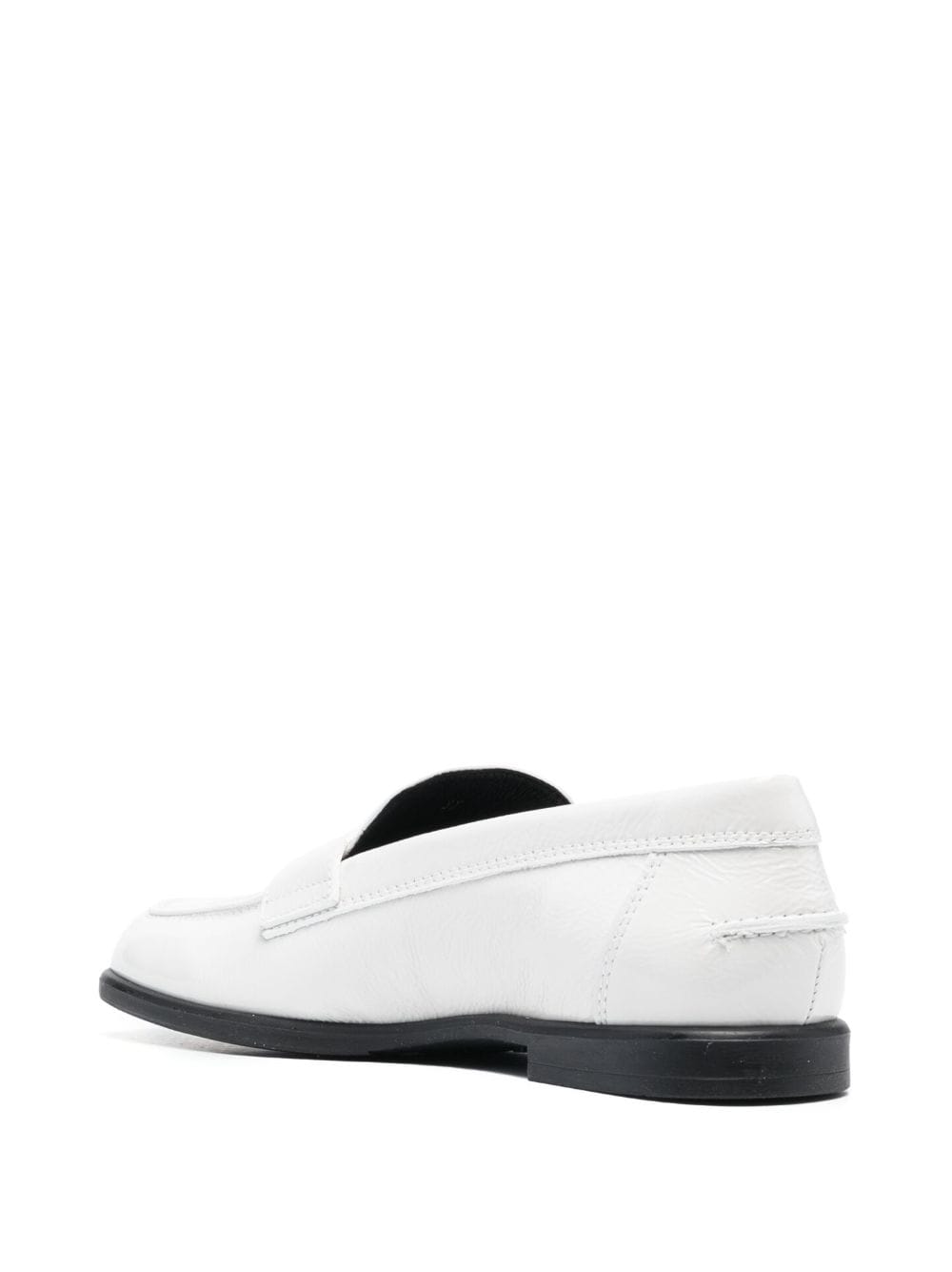 Shop Furla Logo-plaque Detail Loafers In White