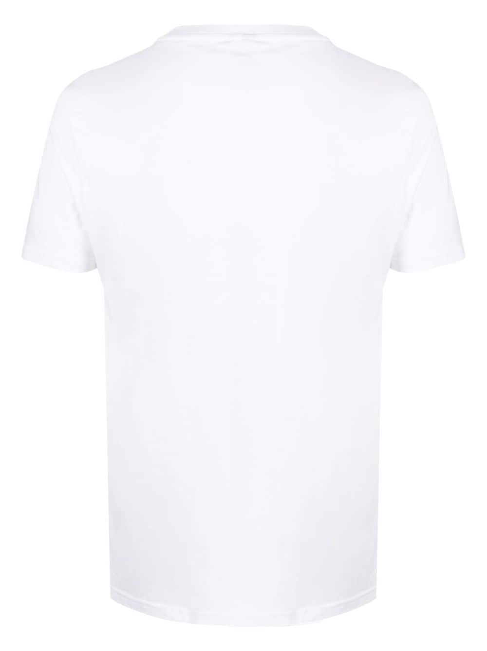 Moschino logo-tape cotton T-shirt - Wit