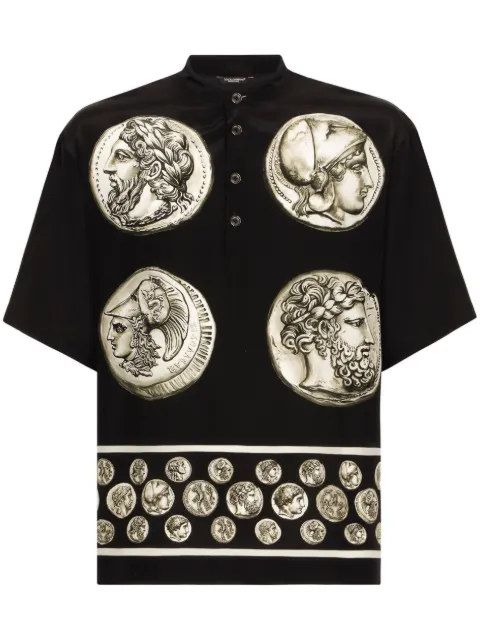 Dolce & Gabbana Coin-print silk T-shirt