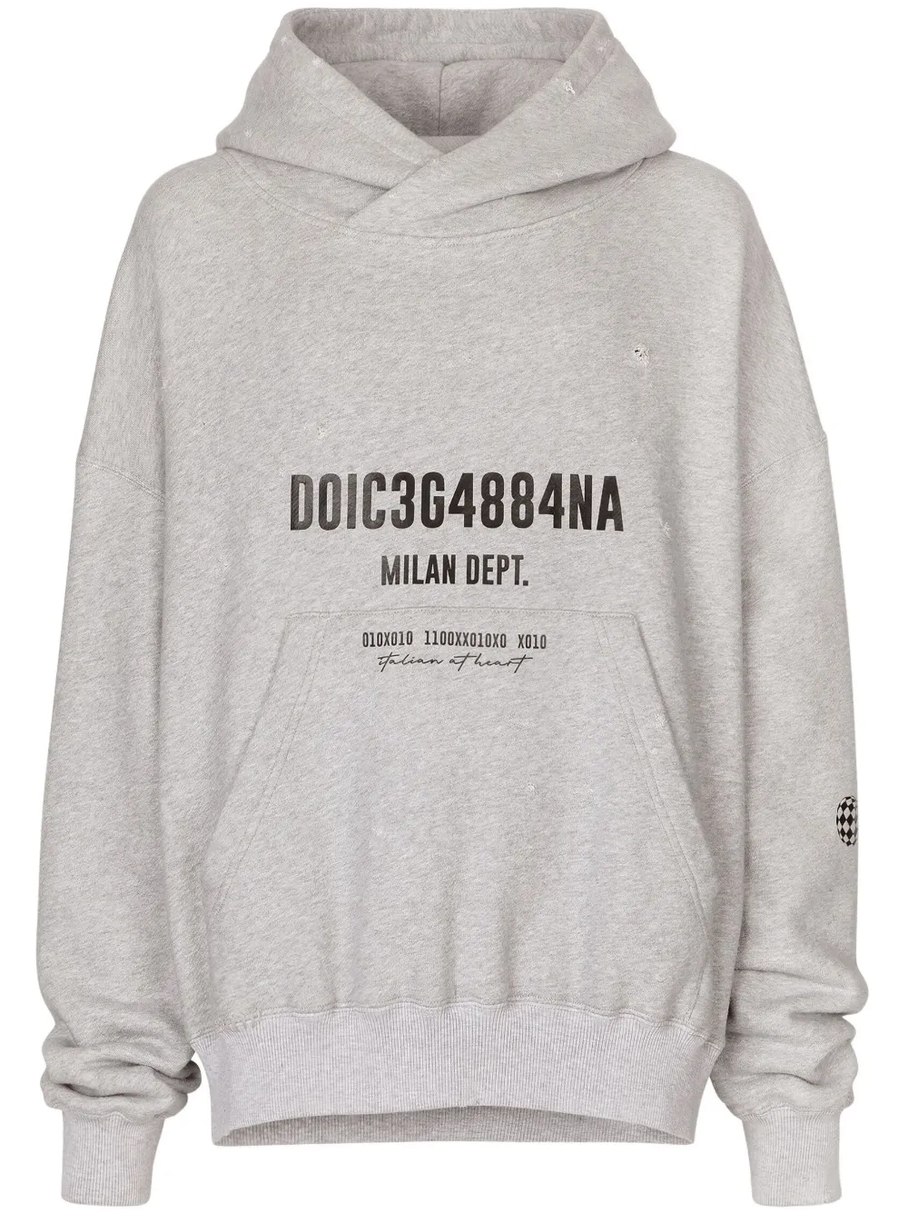 Image 1 of Dolce & Gabbana logo-print cotton hoodie