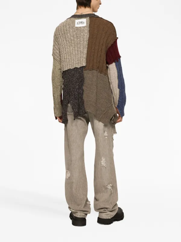 Dolce & Gabbana Patchwork Distressed Cardigan | Neutrals