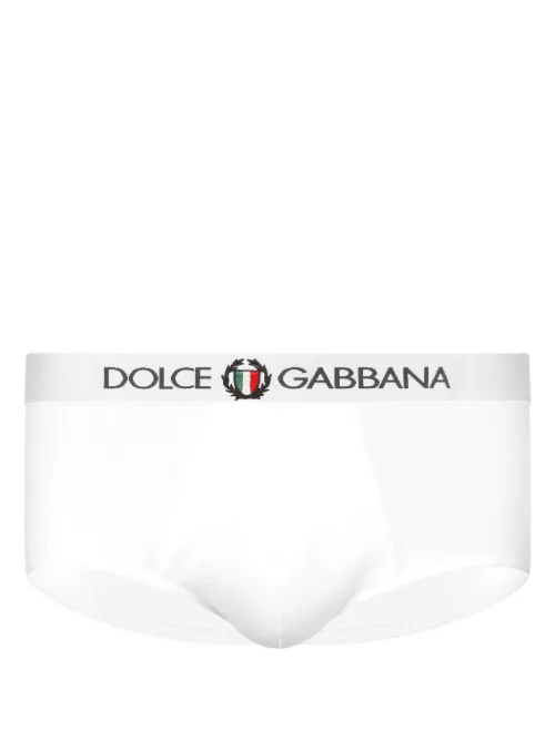 Boxer Brando à taille logo - Dolce & Gabbana - Modalova