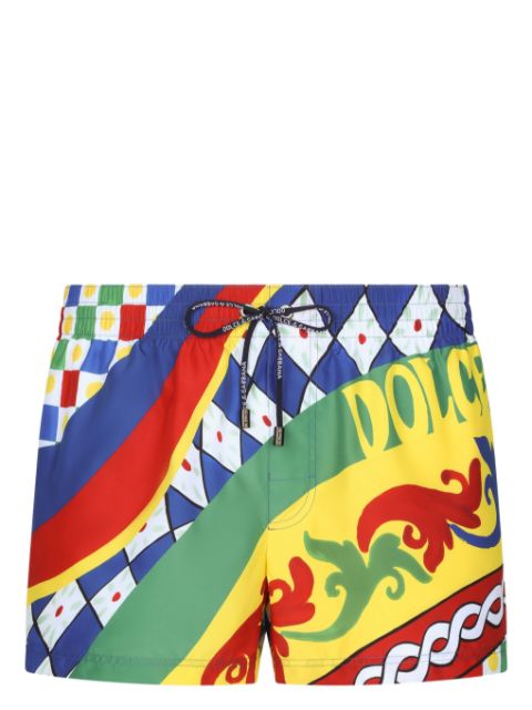 Dolce & Gabbana abstract-print swim shorts Men