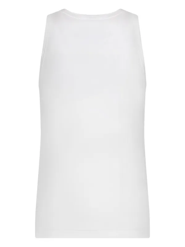 Dolce & Gabbana logo-patch Tank Top | White | FARFETCH CA