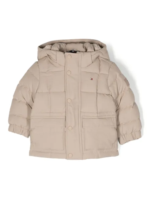 Tommy Hilfiger Junior logo-embroidered padded jacket 