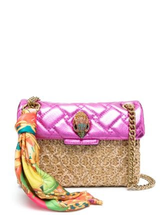 KENSINGTON CROSS BODY Pink Leather Quilted Cross Body Bag by KURT GEIGER  LONDON