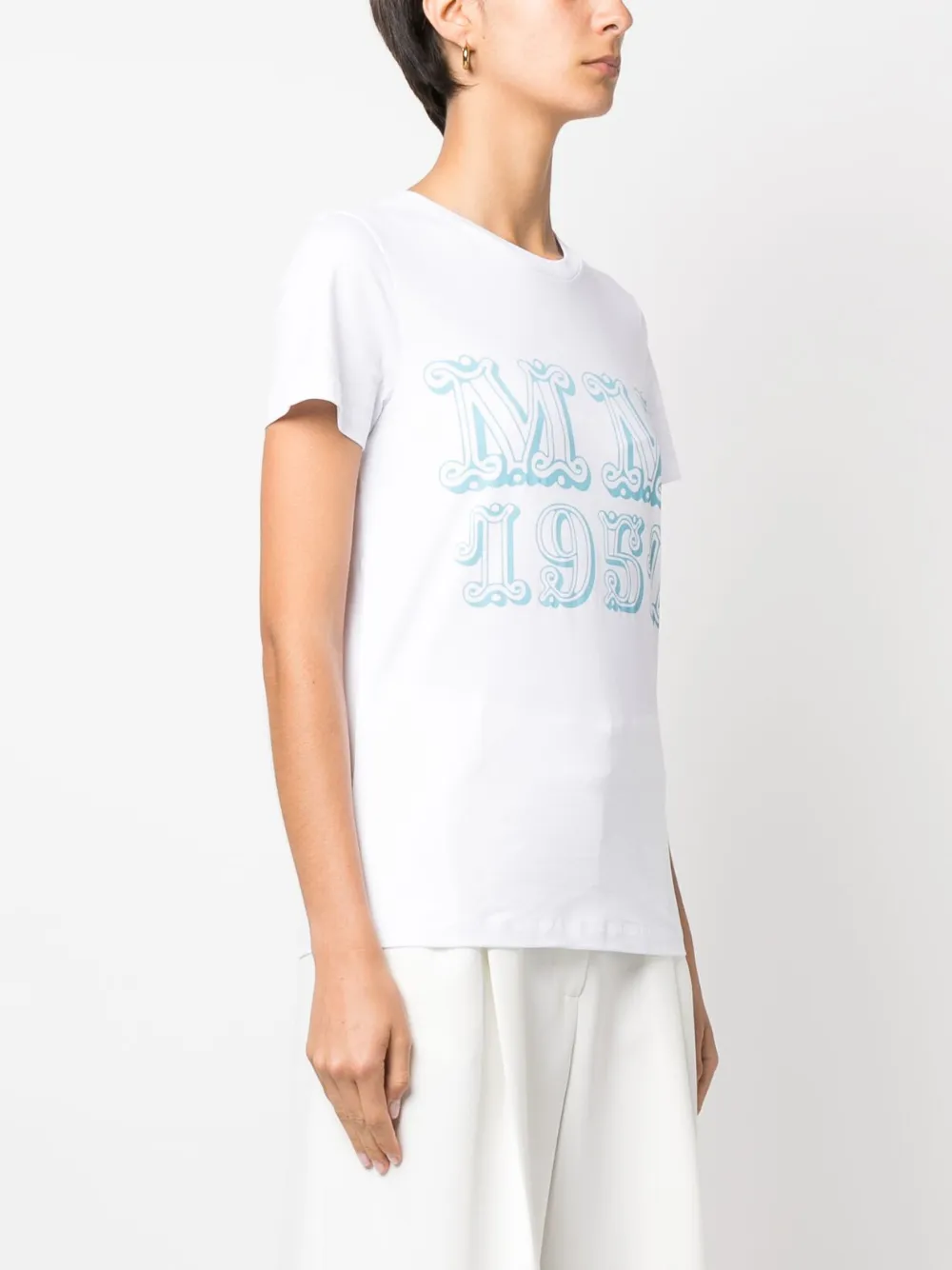 Max Mara T-shirt met logoprint Wit