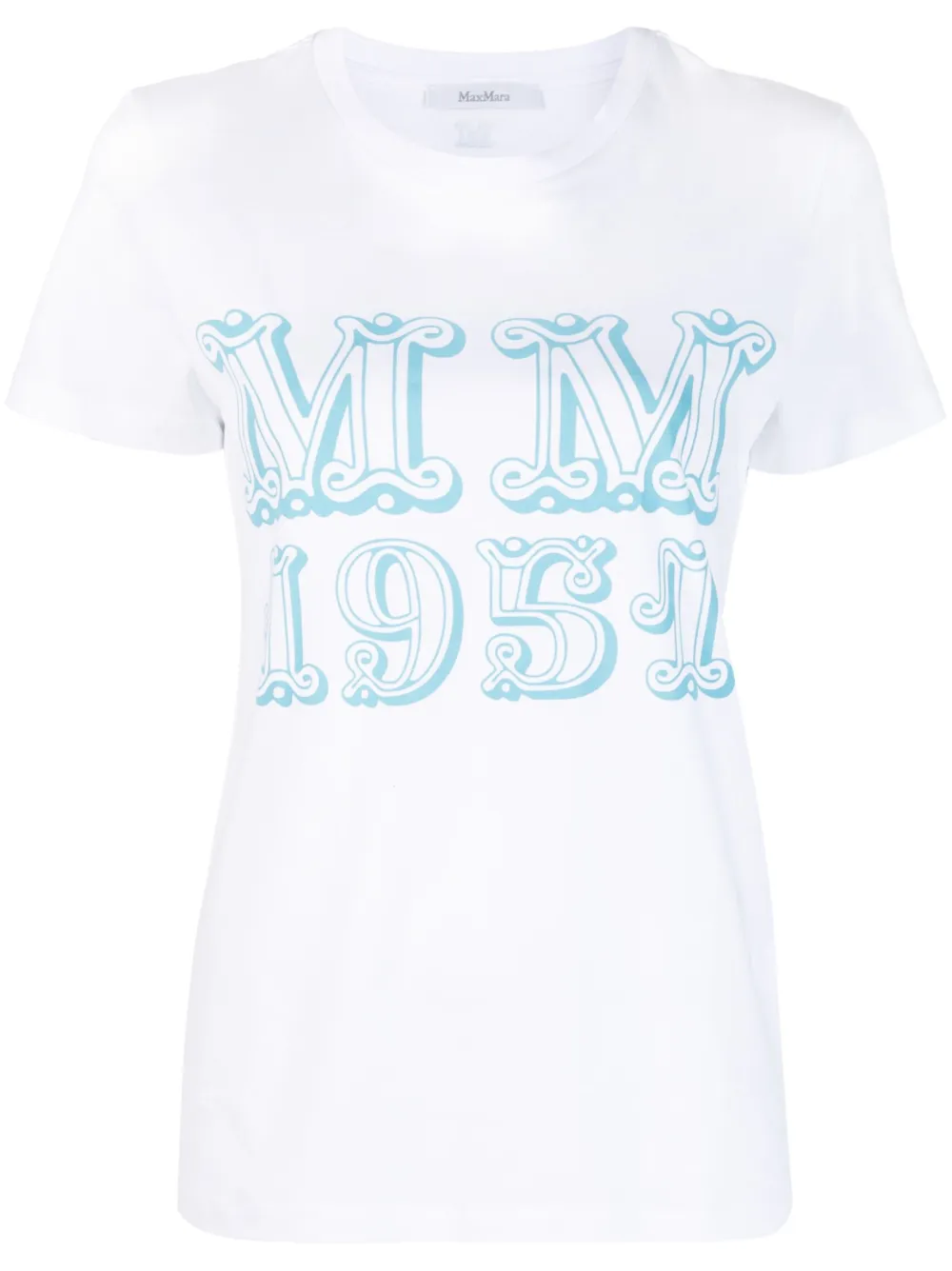 Max Mara T-shirt met logoprint Wit