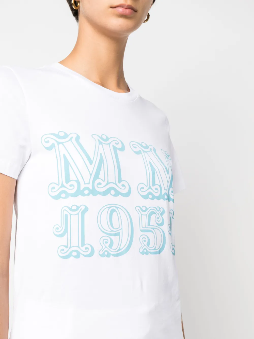Max Mara T-shirt met logoprint Wit