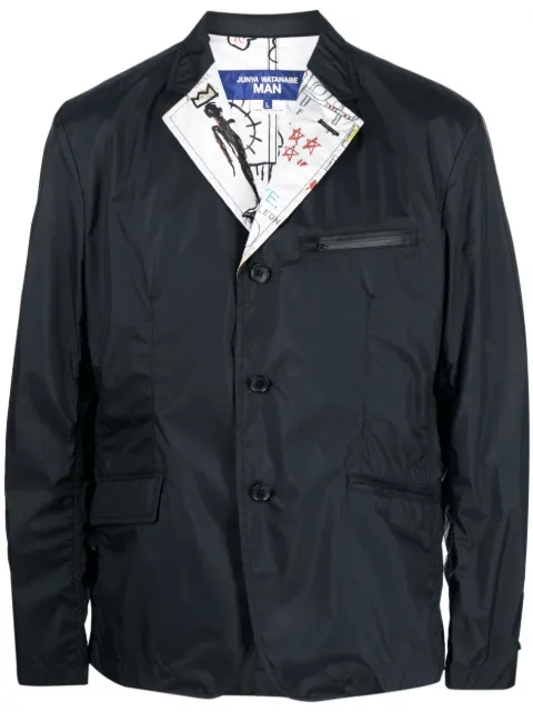 Junya Watanabe MAN single-breasted sketch-print blazer