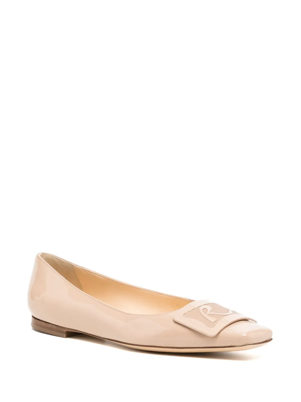 Rochas Ballerina's met vierkante neus - Roze