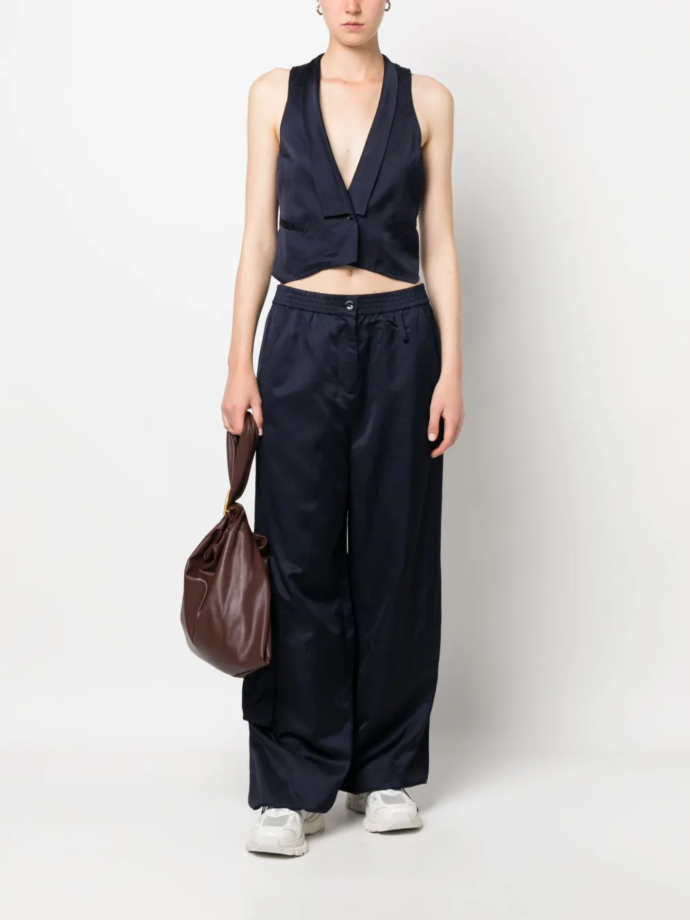 Dorothee Schumacher Gilet met sjaalrevers - Blauw
