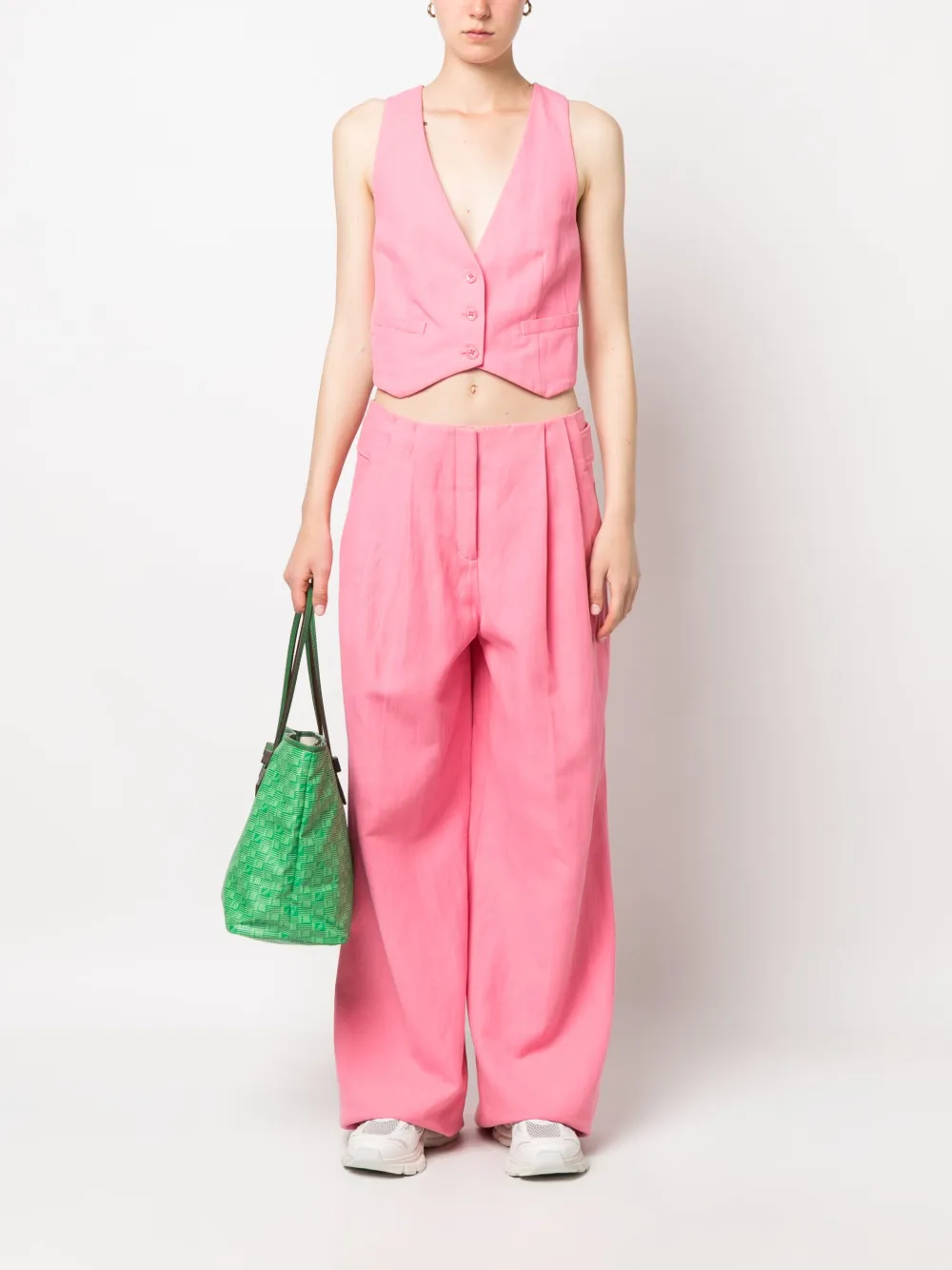 Dorothee Schumacher Plooibroek met wijde pijpen - 453 PINK