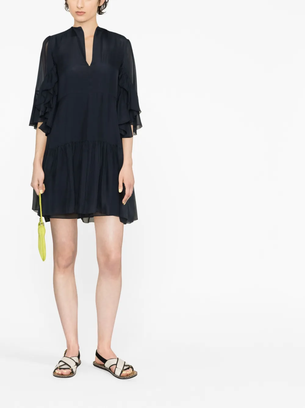 Dorothee Schumacher Jurk met ruches - Blauw
