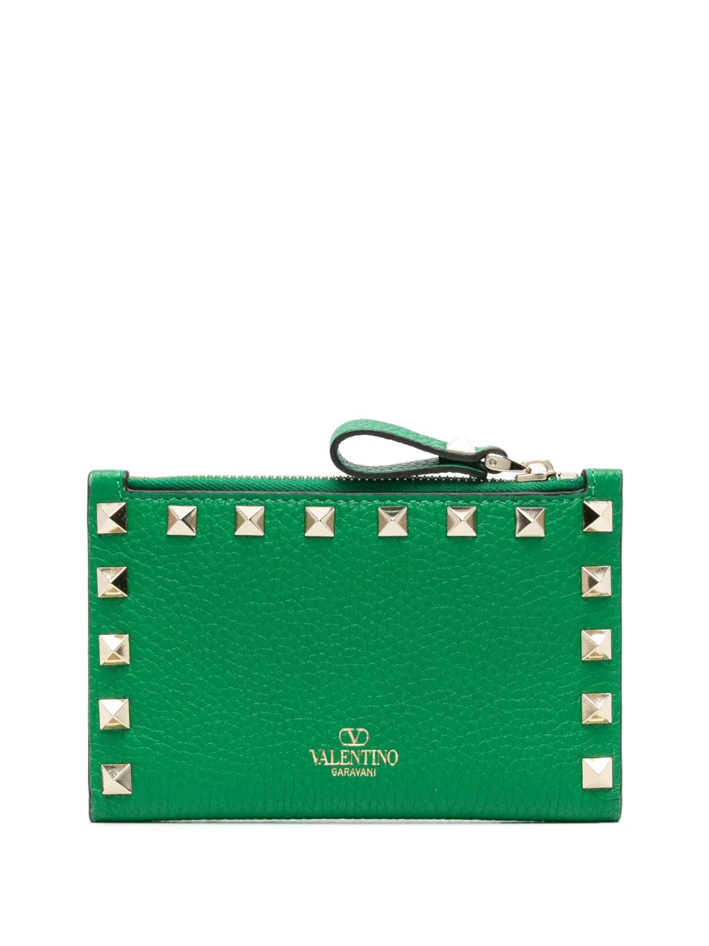 Valentino Garavani Rockstud leren pasjeshouder - Groen