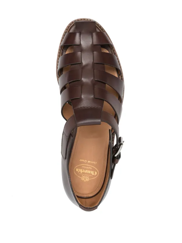 Church s Hove Caged Sandals Brown FARFETCH JO