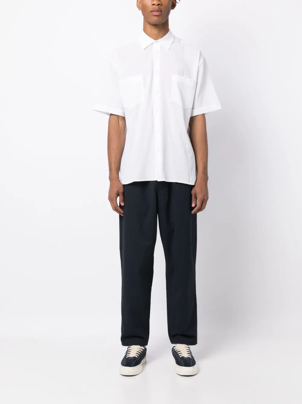 YMC Broek met toelopende pijpen - Blauw