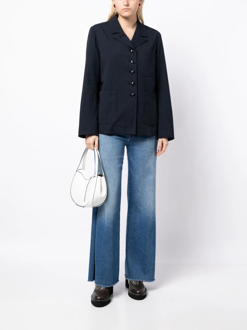 YMC Blazer met bewerkte revers - Blauw
