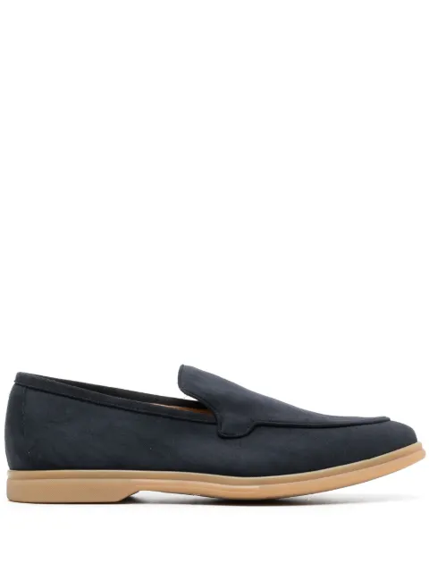 Eleventy almond-toe suede loafers