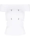 Alexander McQueen cut-out off-shoulder top - White