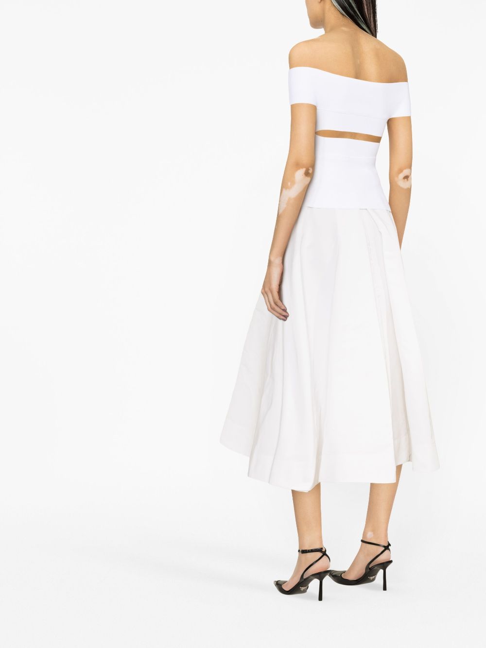 Alexander McQueen cut-out off-shoulder top Women