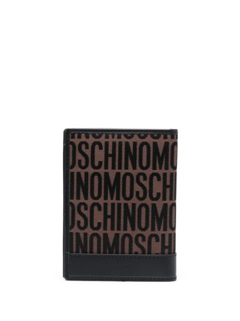 Moschino jacquard logo bi-fold wallet