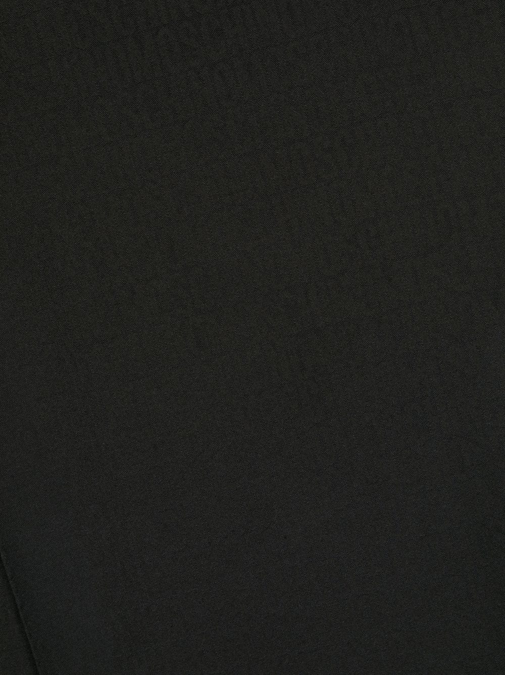 Shop Moschino Jacquard Logo Silk Scarf In Black