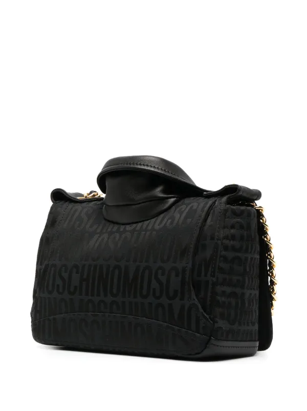 Moschino Biker logo jacquard Shoulder Bag Farfetch