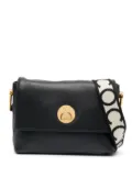 Coccinelle logo-strap crossbody bag - Black