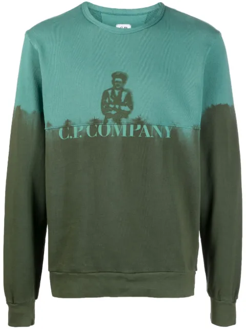 gradient-effect logo-print sweatshirt