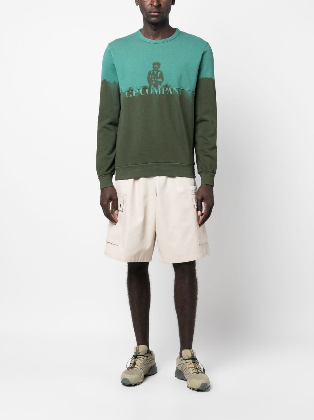 C.P. Company Sweater met kleurverloop - Groen